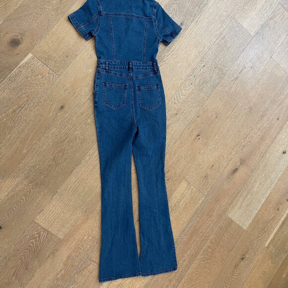 Nasty Gal Jean Romper - Size 4 - Picture 5 of 5